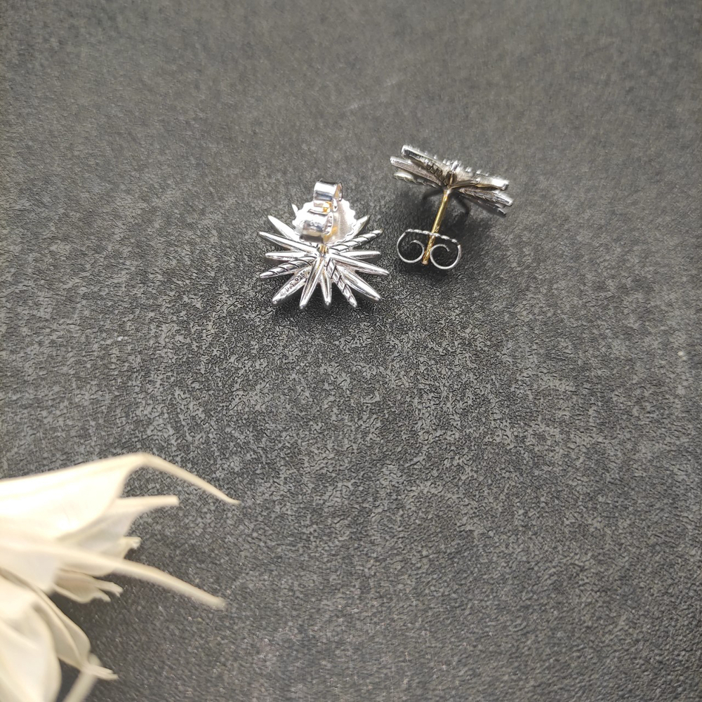 David Yurman Sunflower Diamond Stud Earrings - Picture 9 of 9